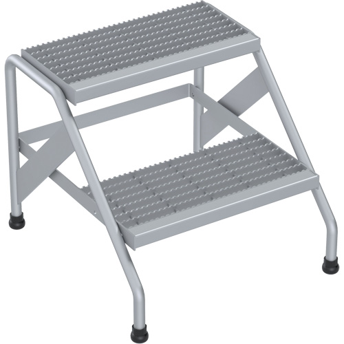 Escabeau en aluminium, 2 marche(s), 22-13/16" la x 24-9/16" lo x 20" h, Capacit&eacute; 500 lb Nuna Depot Inc.