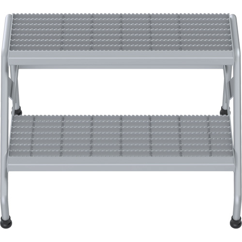 Escabeau en aluminium, 2 marche(s), 32-13/16" la x 24-9/16" lo x 20" h, Capacit&eacute; 500 lb Nuna Depot Inc.