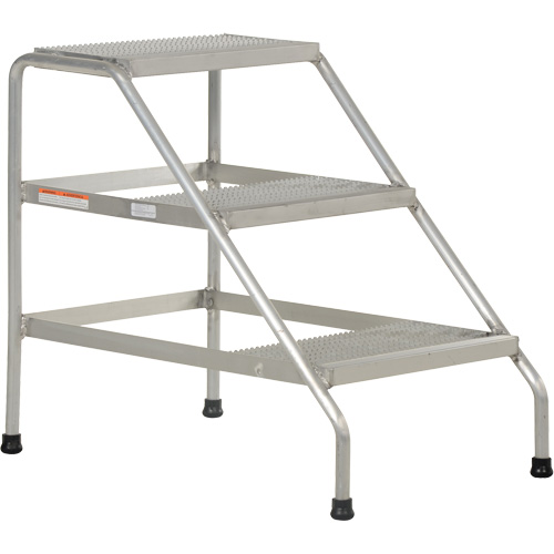 Escabeau en aluminium, 3 marche(s), 22-13/16" la x 34-9/16" lo x 30" h, Capacit&eacute; 500 lb Nuna Depot Inc.
