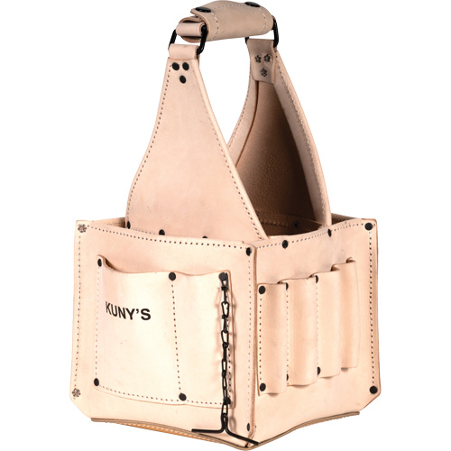 Porte-outils pour &eacute;lectricien et travaux d'entretien, Cuir, 17 pochettes, Beige Nuna Depot Inc.