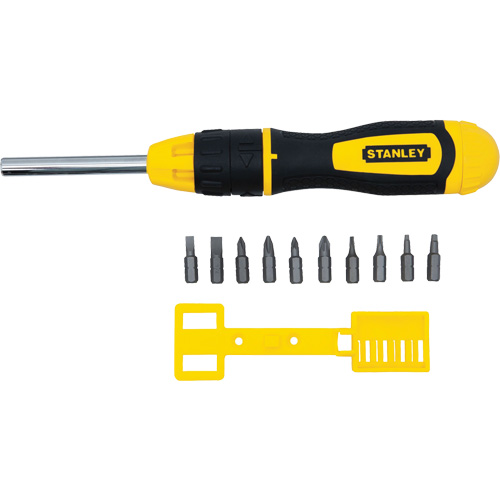 Multi-Bit Ratchet Screwdriver with 10 Bits, Cushion Grip Handle Nuna Depot Inc.
