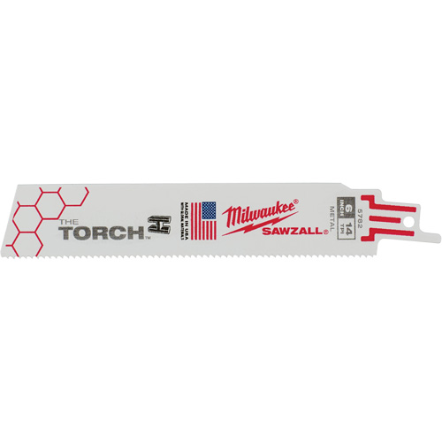 Lames The Torch Sawzall, Bim&eacute;tal, 14 Dents par pouce, 6" lo x 1" la Nuna Depot Inc.