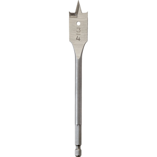 Flat Boring Bit, 3/4" Diameter, 1/4" Hex Shank, 6" Length Nuna Depot Inc.