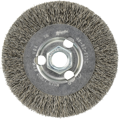 Disque &agrave; fils cr&ecirc;p&eacute;s, 4" dia., Fils 0,12", Arbre 5/8"-11 Nuna Depot Inc.