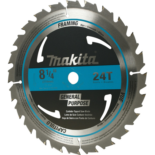 Lame de scie circulaire pour charpente &agrave; pointes au carbure, 8-1/4", 24 dents, Pour Bois Nuna Depot Inc.