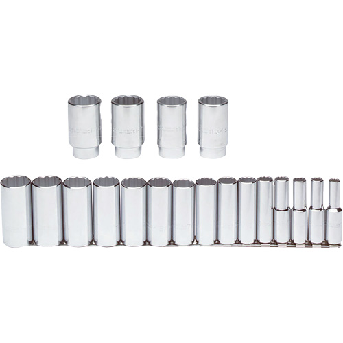 Jeu de douilles, 19 Mcx, Prise de 1/2", Profond Nuna Depot Inc.