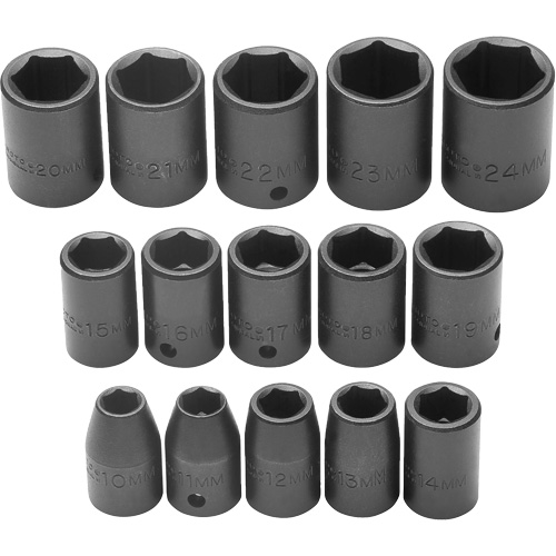 Jeu de douilles, Chocs, Prise 1/2", 6 pans Nuna Depot Inc.