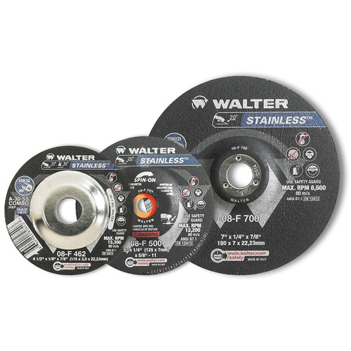 Disque pour meulage et tronçonnage STAINLESS, 4-1/2" x 1/4", Arbre de 5/8"-11, Type 28S, Oxyde d'aluminium, 13 300 Tr/min Nuna Depot Inc.