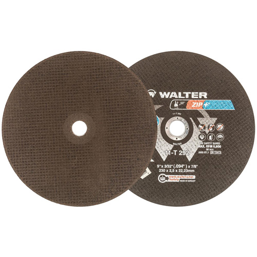 Zip+Xtra Heavy-Duty Cut-Off Wheel, 9" x 3/32", 7/8" Arbor, Type 1, Aluminum Oxide, 6600 RPM Nuna Depot Inc.