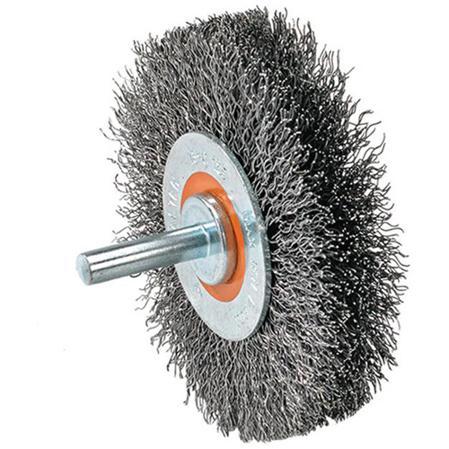 Mounted Crimped Wire Wheel, 3" Dia., 0.0118" Fill Nuna Depot Inc.