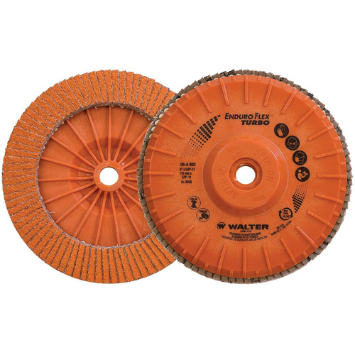 Enduro-Flex Turbo Flap Disc, 6" x 5/8"-11, Type 27S, 36/60 Grit, Ceramic Nuna Depot Inc.