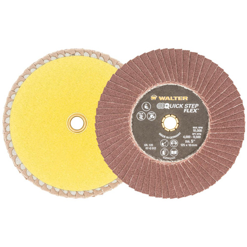 QUICK-STEP FLEX Flap Disc, 5" x Type 29, 120 Grit, Aluminum Oxide Nuna Depot Inc.