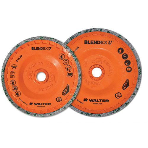 Brosse coupe de finition Blendex U, 4-1/2" dia., Grain Fin, Carbure de silicium Nuna Depot Inc.