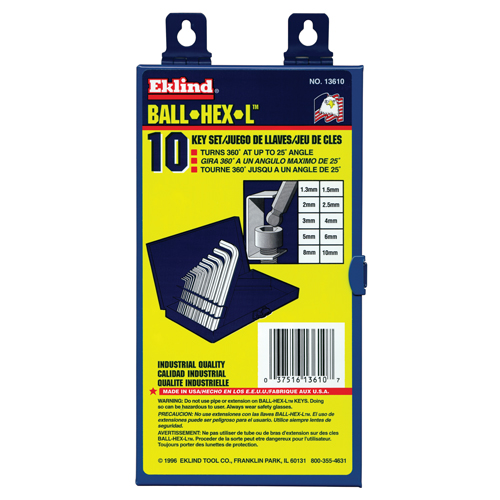 Balldrive Hex Key, Hex End, 5/64" x 3.2" L, L Shape Nuna Depot Inc.