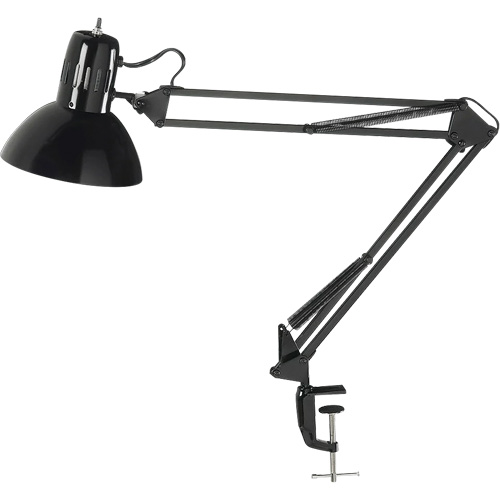 Swing Arm Clamp-On Desk Lamps, 100 W, Incandescent, C-Clamp, Black Nuna Depot Inc.