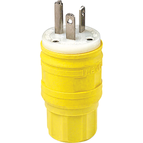 Wetguard Watertight Straight Blade Plug, Plastic, 20 A, 250 V Nuna Depot Inc.