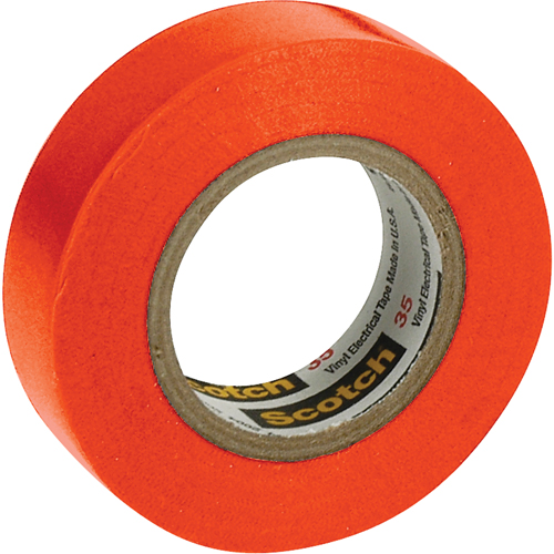 Rubans en vinyle pour codage en couleurs 35 Scotch, 12,7 mm (1/2") x 20,1 m (66'), Orange, 7 mils Nuna Depot Inc.