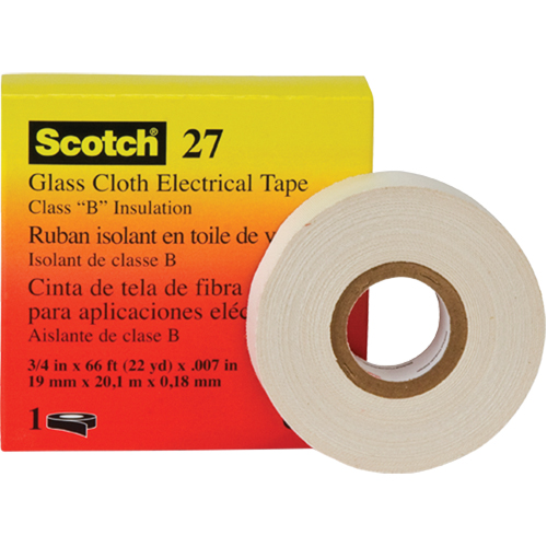 Scotch&reg; 27 Glass Cloth Electrical Tape, 19 mm (3/4") W x 20 m (66') L Nuna Depot Inc.