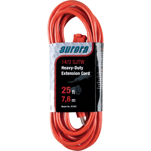 Vinyl Extension Cord, Outdoor, SJTW, 14/3 AWG, 15 A, 25' Nuna Depot Inc.
