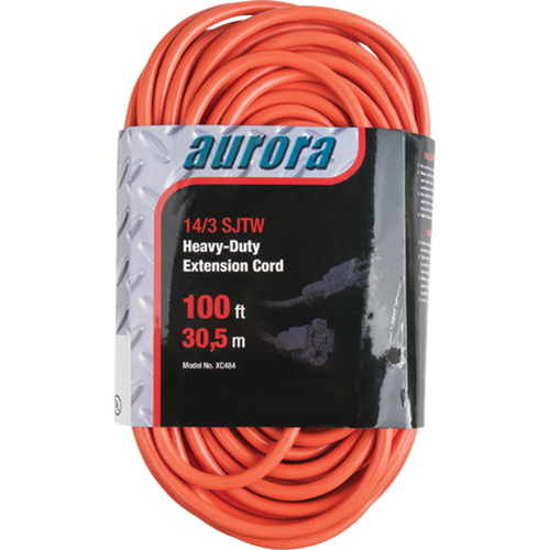 Vinyl Extension Cord, Outdoor, SJTW, 14/3 AWG, 13 A, 100' Nuna Depot Inc.