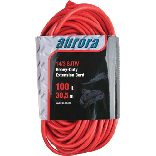 Vinyl Extension Cord, Outdoor, SJTW, 14/3 AWG, 13 A, 3 Outlet(s), 100' Nuna Depot Inc.