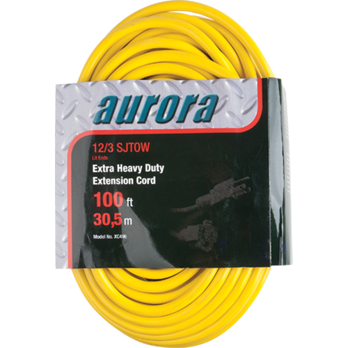 Vinyl Extension Cord with Light Indicator, Outdoor, SJTOW, 12/3 AWG, 15 A, 100' Nuna Depot Inc.