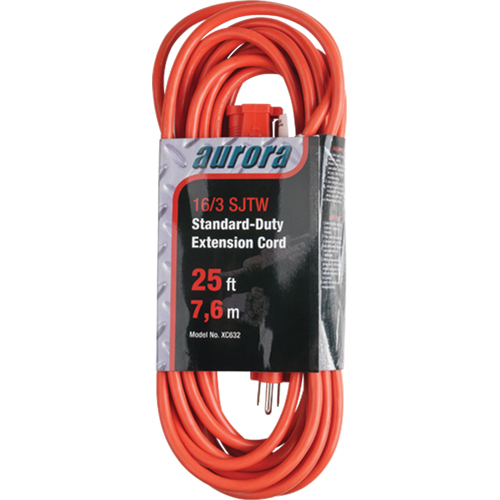 Extension Cord, Indoor/Outdoor, SJTW, 16/3 AWG, 13 A, 25' Nuna Depot Inc.