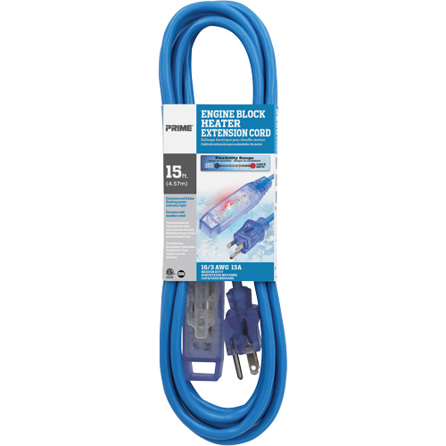 Chauffe-moteur Glacier Flex, Toutes saisons, SJTW, AWG 16/3, 13 A, 3 prise(s), 15' Nuna Depot Inc.