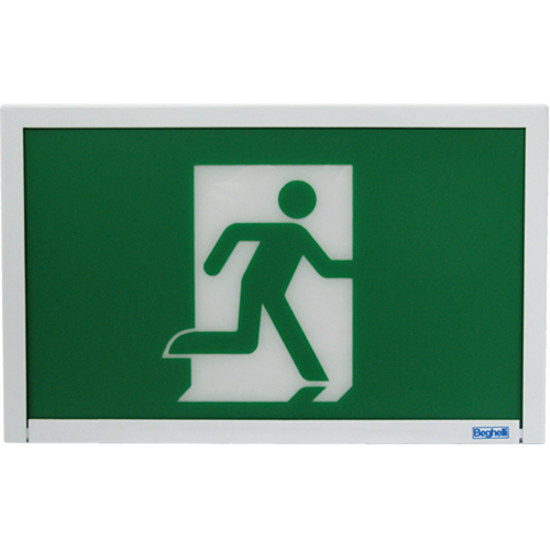 Running Man Exit Sign, LED, Battery Operated, 12" L x 7 1/2" W, Pictogram Nuna Depot Inc.