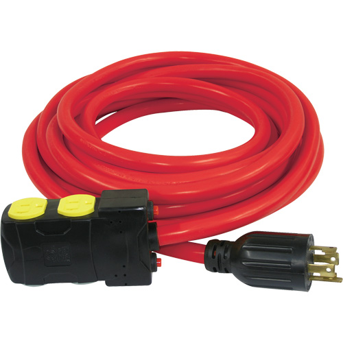 Rallonge pour g&eacute;n&eacute;ratrice avec remises en circuit, SJTW, AWG 10, 20 A, 4 prise(s), 25' Nuna Depot Inc.