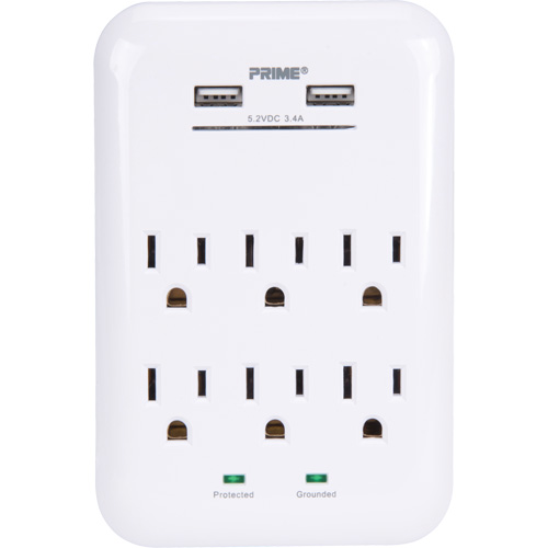 Prime&reg; USB Charger with Surge Protector Nuna Depot Inc.