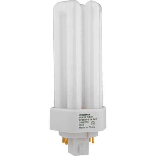 Lampe fluorescente compacte &agrave; tube triple Dulux D/E/IN Amalgam, T (T4), 42 W, 3500 K, Base G24Q-4, 16 000 h Nuna Depot Inc.