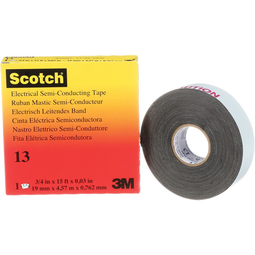 Ruban isolant semi-conducteur Scotch, 19 mm (3/4") x 4,6 m (15'), Noir, 30 mils Nuna Depot Inc.