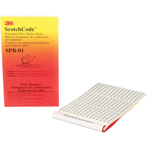 Livret d'&eacute;tiquettes pour le marquage de fils pr&eacute;imprim&eacute;es ScotchCode Nuna Depot Inc.
