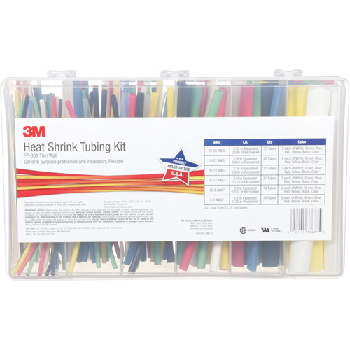 Heat Shrink Tubing, Thin Wall, 6", 0.5" (1.27cm) - 0.0938" (0.24cm) Nuna Depot Inc.