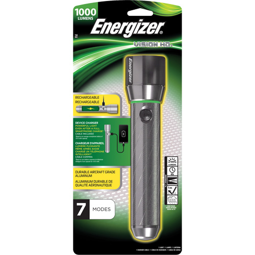 Vision HD Focus Flashlight, LED, 1000 Lumens, Rechargeable Batteries Nuna Depot Inc.