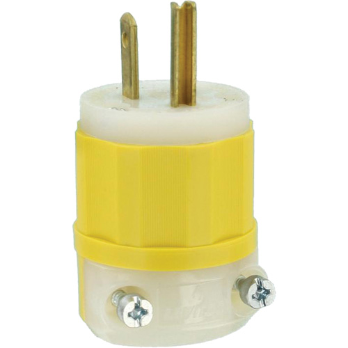 Industrial Grade Straight-Blade Plug, Impact Modified Nylon, 15 A, 125 V Nuna Depot Inc.