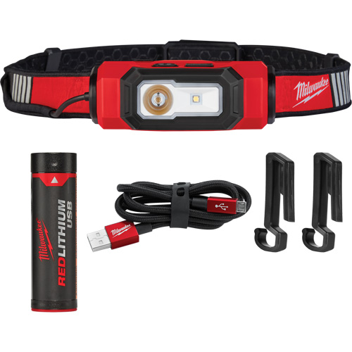 Lampe USB pour casque de s&eacute;curit&eacute; Beacon, DEL, 600 lumens, 2 hres de fonctionnement, piles Rechargeable Nuna Depot Inc.