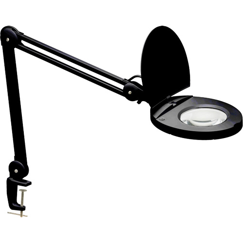 Adjustable Magnifier Lamp, 3 Diopter, LED Light, 47" Arm, C-Clamp, Black Nuna Depot Inc.