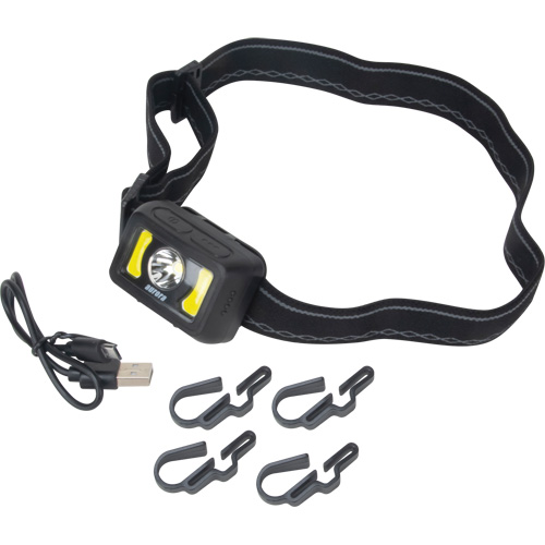 Lampe frontale, DEL, 350 lumens, 2 hres de fonctionnement, piles Rechargeable Nuna Depot Inc.