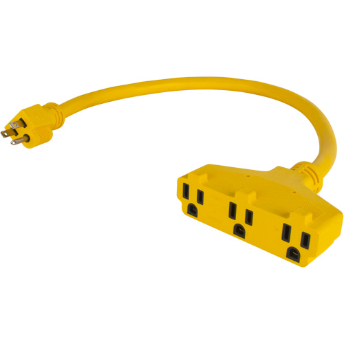 Extension Power Adapter, Outdoor, STOW, 12/3 AWG, 15 A, 3 Outlet(s), 2' Nuna Depot Inc.