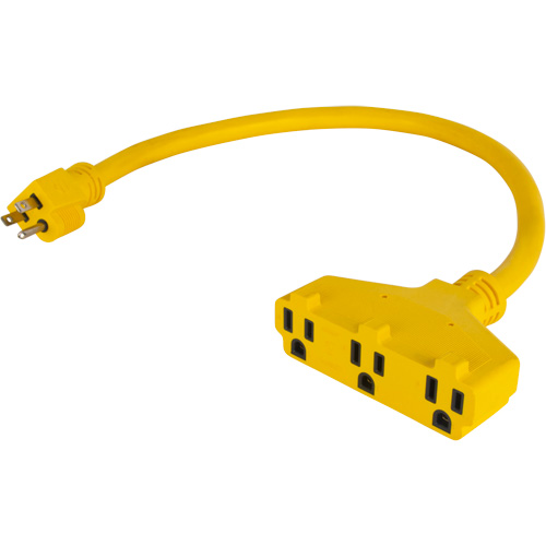 Extension Power Adapter, Outdoor, STOW, 12/3 AWG, 15 A, 3 Outlet(s), 2' Nuna Depot Inc.