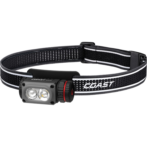 Lampe frontale COAST WPH10R &agrave; deux couleurs avec aimant et agrafe, DEL, 500 lumens, 3,25 hres de fonctionnement, piles Rechargeable Nuna Depot Inc.