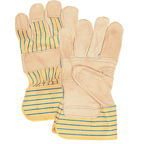 Gants d'ajusteur &agrave; paume renforc&eacute;e, Grand, Paume en Cuir fleur de vache, Doublure en Coton Nuna Depot Inc.
