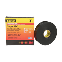 Scotch&reg; Super 33+ Vinyl Electrical Tape, 19 mm (3/4") x 33 m (108'), Black, 7 mils Nuna Depot Inc.
