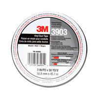 3903 Vinyl Duct Tape, 1245 mm (49") W x 46 m (151') L, 6.5 mils, Black Nuna Depot Inc.