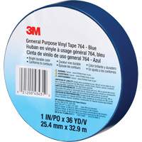 Ruban en vinyle pour travaux g&eacute;n&eacute;raux 764, 25,4 mm (1") la x 32,9 m (108') lo, 5 mils, Bleu Nuna Depot Inc.
