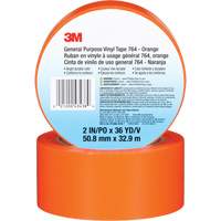 Ruban en vinyle pour travaux g&eacute;n&eacute;raux 764, 50,8 mm (2") la x 32,9 m (108') lo, 5 mils, Orange Nuna Depot Inc.