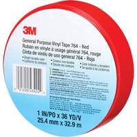 Ruban en vinyle pour travaux g&eacute;n&eacute;raux 764, 25,4 mm (1") la x 32,9 m (108') lo, 5 mils, Rouge Nuna Depot Inc.