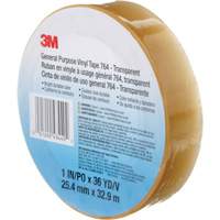 Ruban en vinyle pour travaux g&eacute;n&eacute;raux 764, 25,4 mm (1") la x 32,9 m (108') lo, 5 mils, Transparent Nuna Depot Inc.